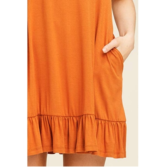 Women's Bottom Ruffle Dress - Picture 3 of 4